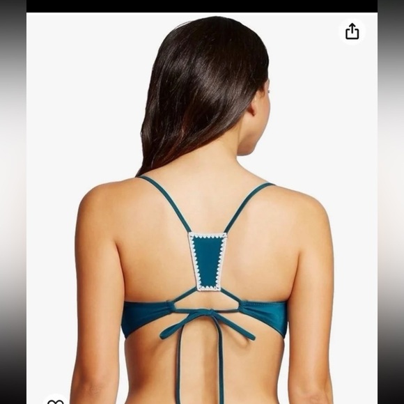 Shade & Shore Women's Summer Racerback Halter Bikini Top. Size 38DD. - Picture 2 of 8